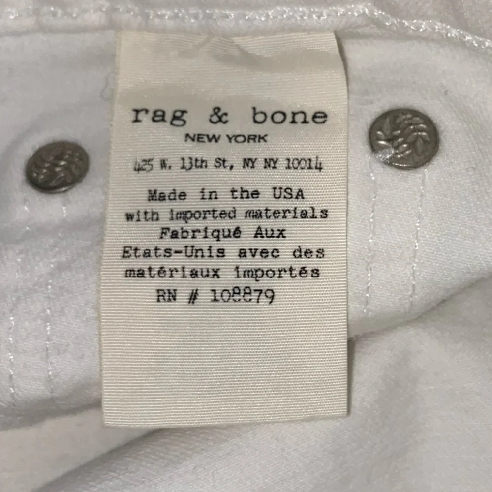 rag & bone Bright White Skinny Jeans - Picture 6 of 8